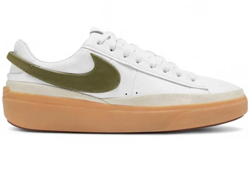 Nike Blazer Phantom Low White Medium Olive Gum | HF3119-103
