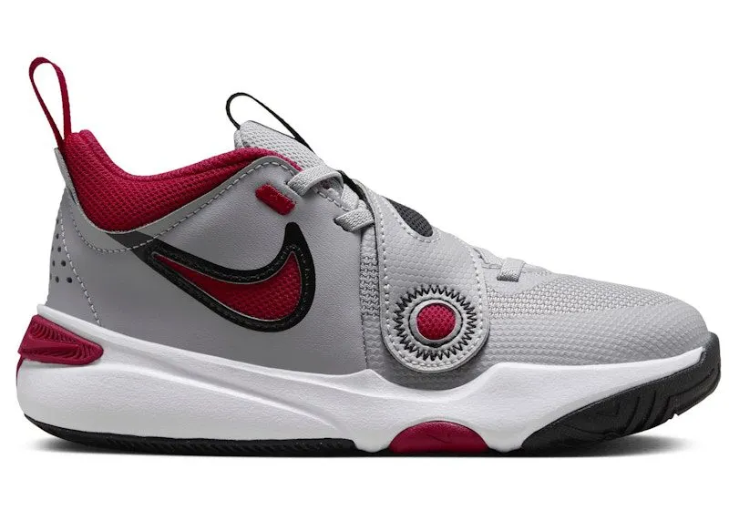 Nike Team Hustle D 11 Cement Grey Black White Gym Red | DV8994-006