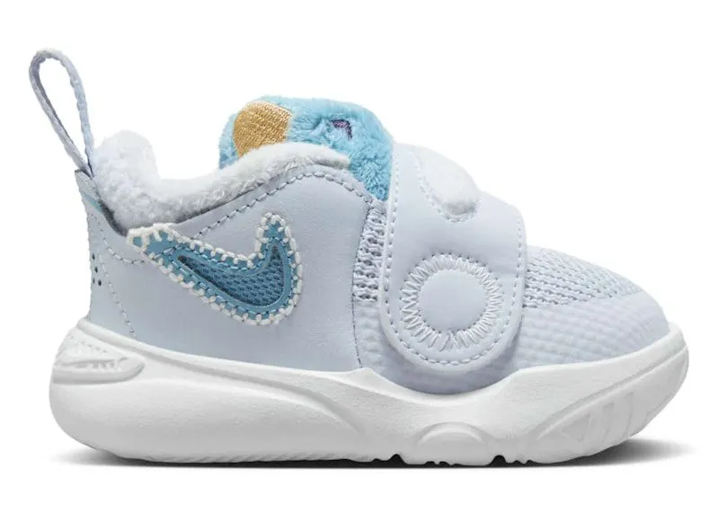 Nike Team Hustle D 11 Football Grey Summit White Celestial Gold Denim Turquoise | FZ1247-001