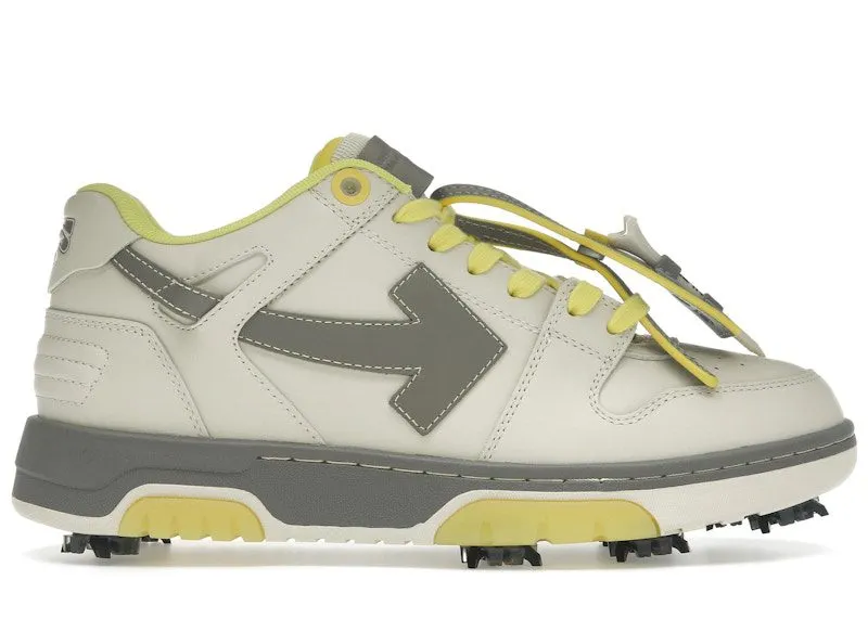 OFF-WHITE Out Of Office OOO Low Tops Golf Paris Hilinski Gray Yellow | OMIA29DT24LEA0010309