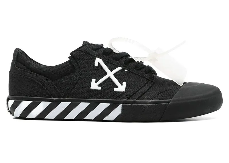 OFF-WHITE Vulc Undercut Low Canvas Black White | OMIA2A2F25FAB0011001