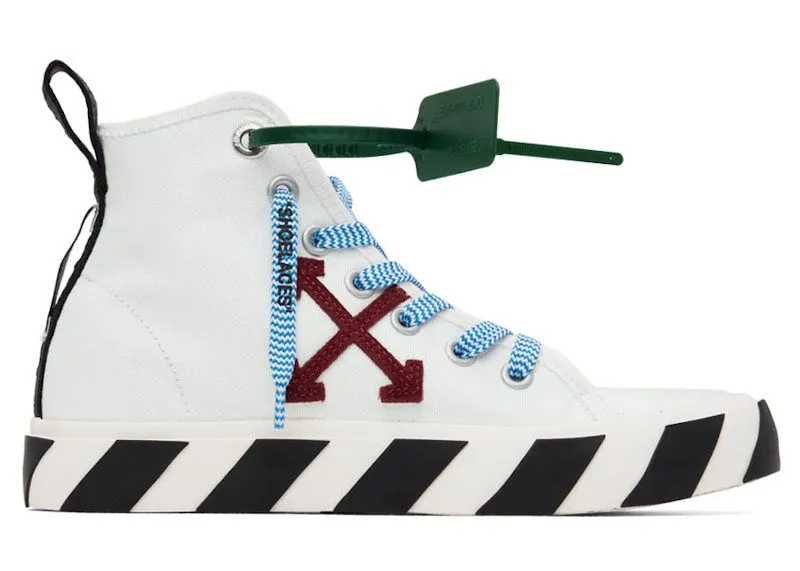 OFF-WHITE Vulcanized Mid Top White Burgundy Arrow | OMIA119F22FAB0010125