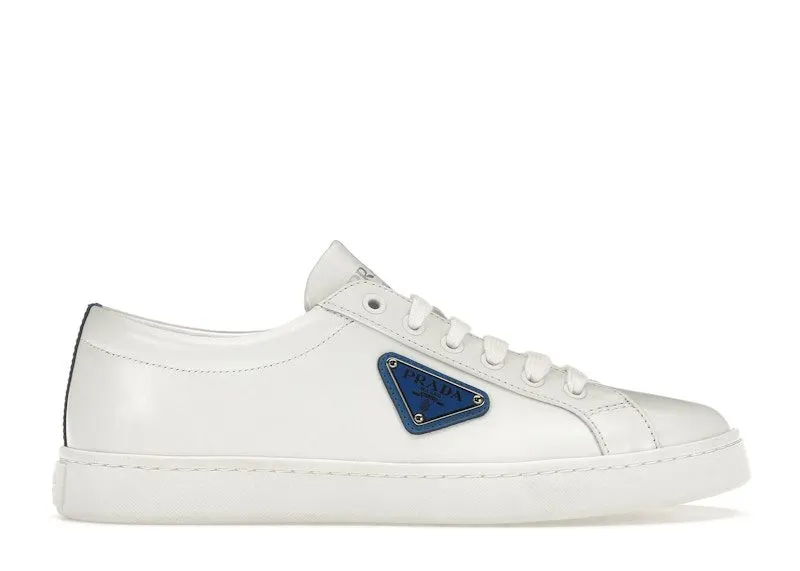 Prada Court Sneaker White Blue Leather | 1e941m-3f0e-f098z