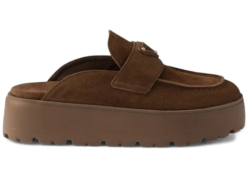 Prada Sabot Platform Mule Cacao Brown | 1XZ778_054_F0324_F_045