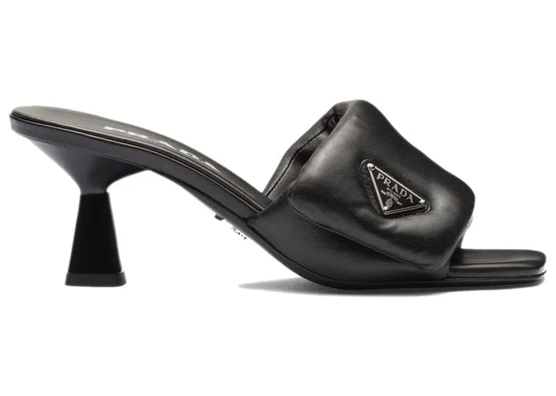 Prada Soft Padded 65mm Sandals Black Nappa Leather | 1XX654_2DL8_F0002_F_065