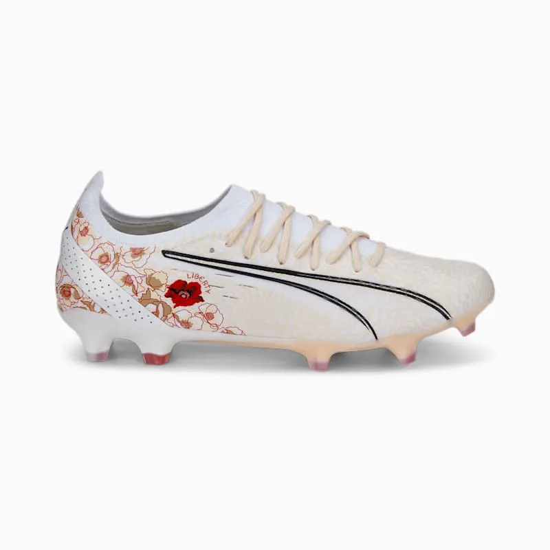 Puma Ultra FG/AG Liberty London Floral “White / Black / Sun Kiss” | 107026-01
