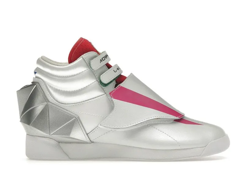 Reebok Freestyle Hi Power Rangers Pink Ranger “White / Charged Pink / Silver Metallic” | GW2425