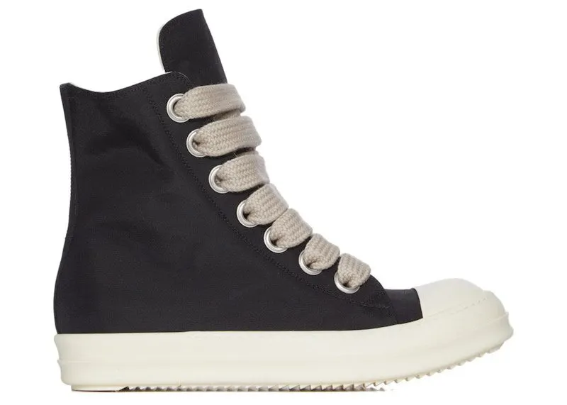 Rick Owens DRKSHDW Concordians Jumbo Lace High Black Milk Nylon Canvas “Black / Milk / Milk” | DU02E7818NCVW2-911