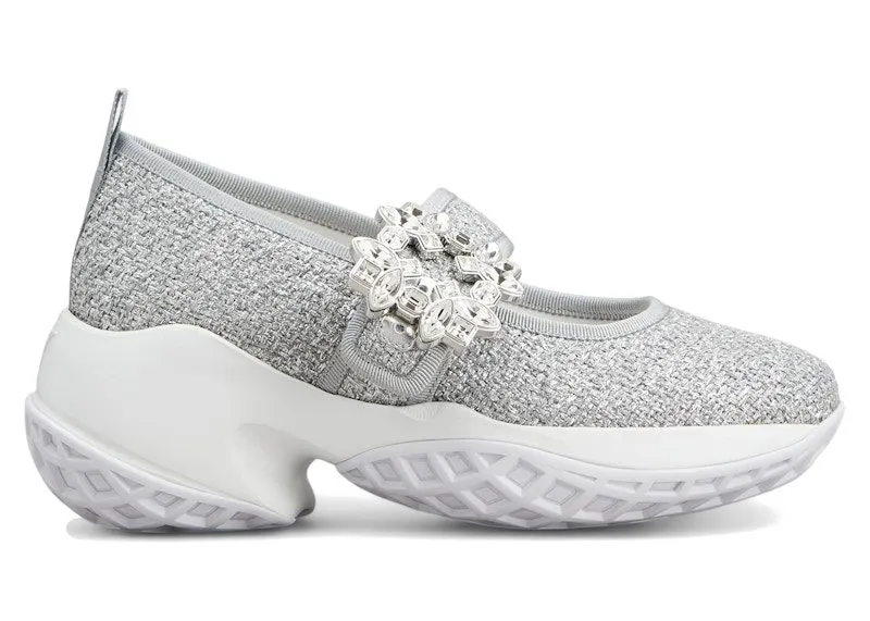 Roger Vivier Viv’ Run Babies Silver Crystal Buckle | RVW506380205PHB200
