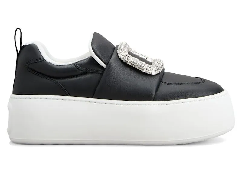 Roger Vivier Viv’ Up Black White Crystal Buckle | RVW73938910LE9B999