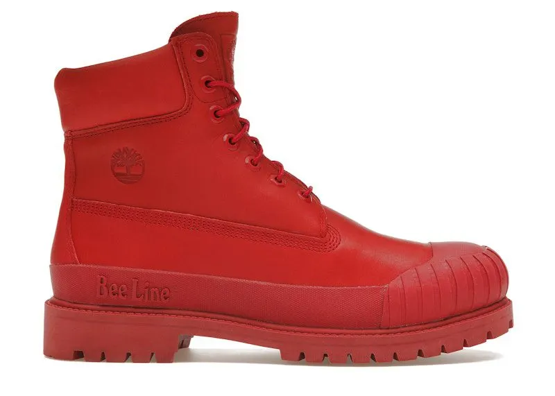 Timberland 6″ Boot Premium Bee Line Rubber Toe WP Red Nubuck | TB0A5ZQ3626