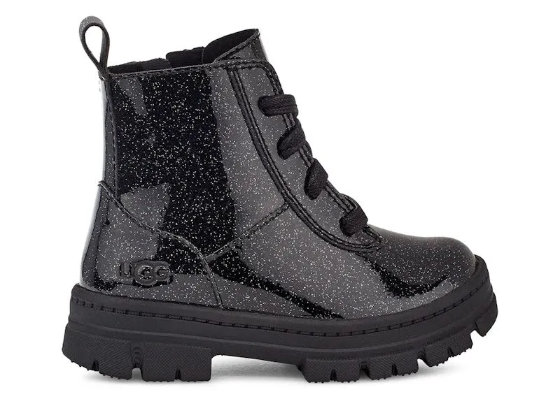 UGG Ashton Lace Up Boot Glitter Black | 1151571T-GTBC