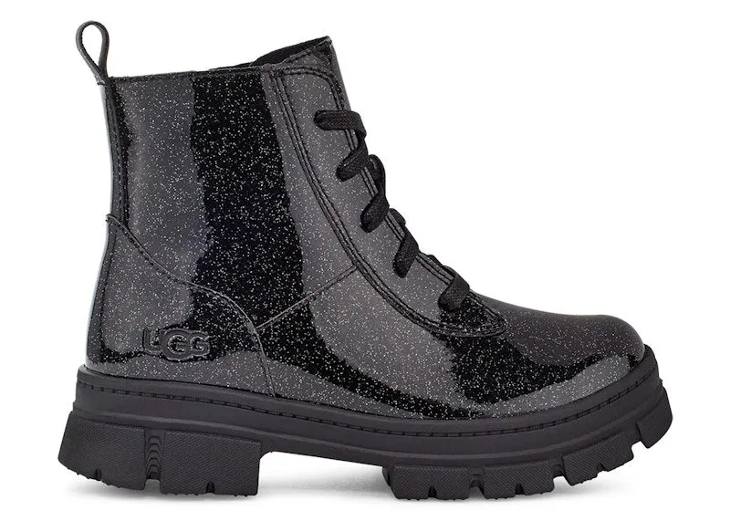 UGG Ashton Lace Up Glitter Boot Glitter Black | 1151571K-GTBC