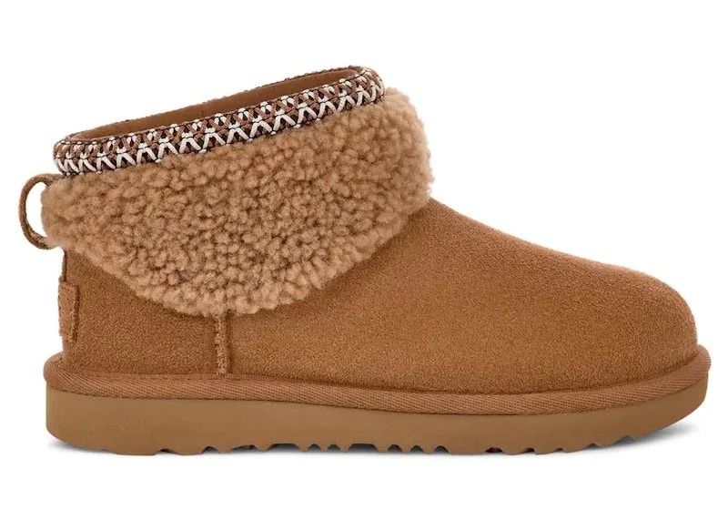 UGG Classic Ultra Mini Maxi Curly Boot Chestnut | 1157730K-CHE