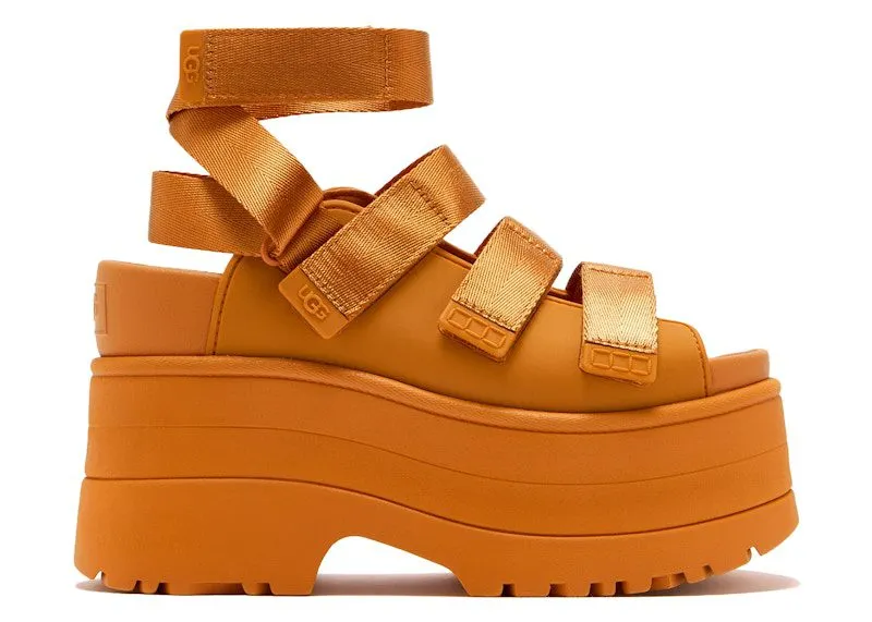 UGG GoldenRise Platform Sandals Dark Apricot | 1167431-DCT