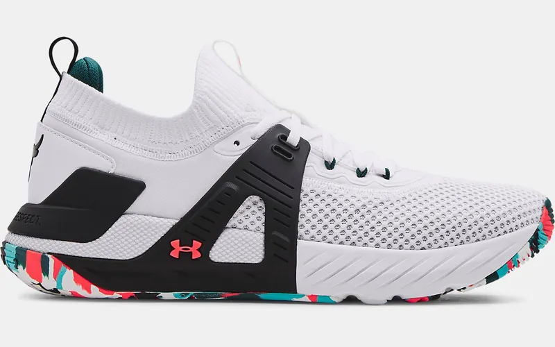 Under Armour Project Rock 4 Marble “White / Midnight Green” | 3025433-105