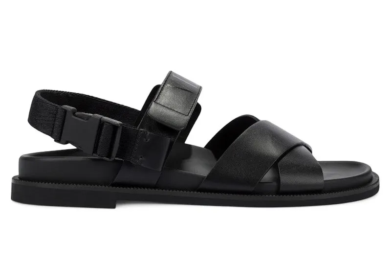 Valentino Garavani VLTN Leather Strap Sandals Black | VY2S0E22 ETA 0NO