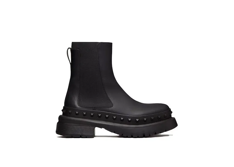 Valentino M-Way Rockstud Beatle Boots Black | 3Y2S0H33GZZ_0NO