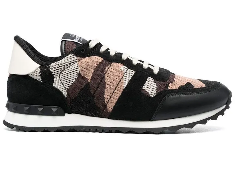 Valentino RockRunner Low Top Camo Black | YS0723QRK