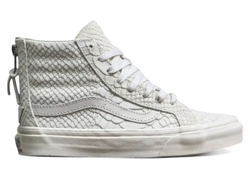 Vans Sk8-Hi Slim Zip DX Mono Python Gray Angora | VN048SLQC