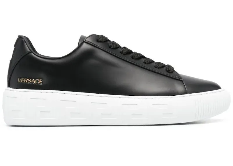 Versace Greca Lace-up Sneakers Black White | DSU8404-DV50G _D41