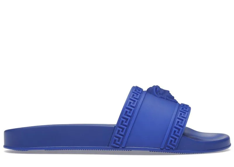 Versace Palazzo Slides Blue | DSU5883-DGO9G_1U280