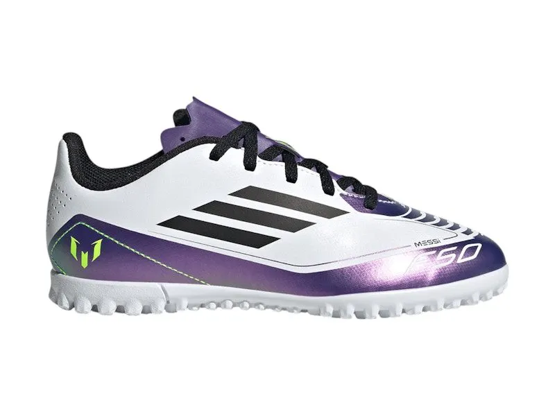 adidas F50 Club Turf Messi Cloud White Core Black Purple | IE9090