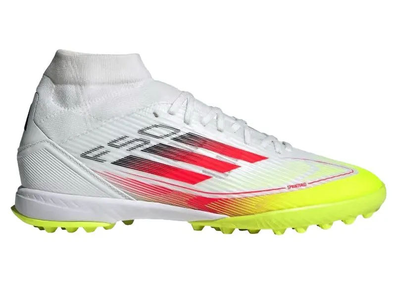 adidas F50 League Mid-Cut TF Solar Pack “Cloud White / Lucid Red / Solar Yellow” | IH3864