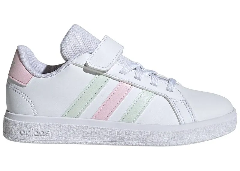adidas Grand Court 2.0 Cloud White Crystal Jade Clear Pink | IE5993