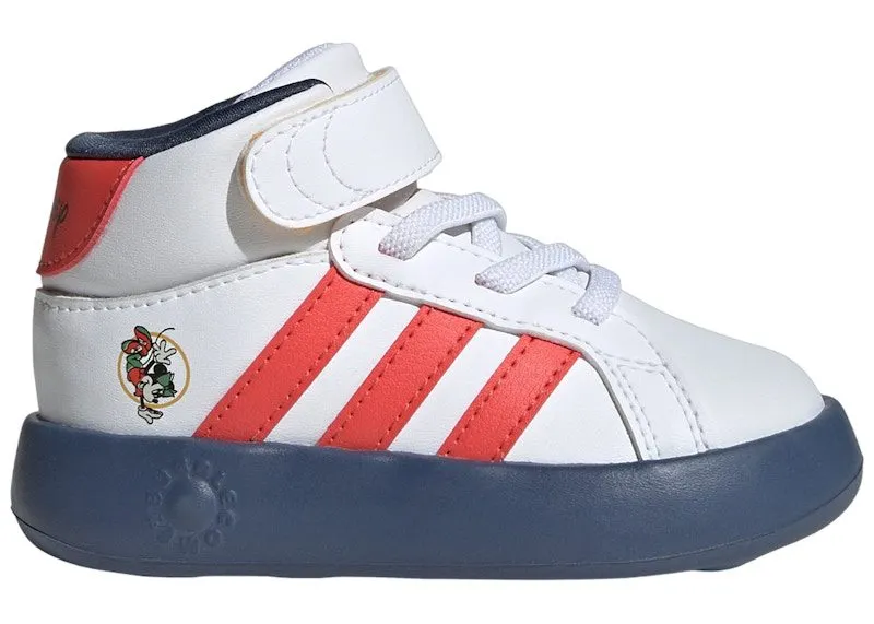 adidas Grand Court Disney Mickey Cloud White Bright Red Preloved Ink | IF4095