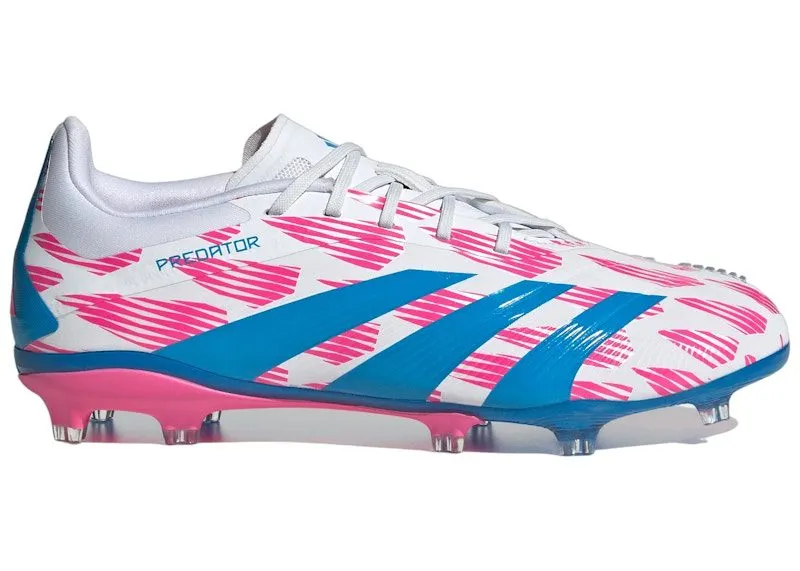 adidas Predator Elite FG Cloud White Solar Blue Solar Pink | IH0420
