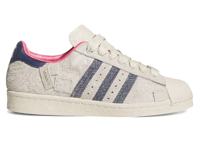 adidas Superstar MENACE “Wonder White / Dark Blue / Haze Rose” | KK5010