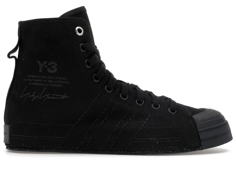 adidas Y-3 Nizza Hi Black “Black / Black / Black” | JR8804