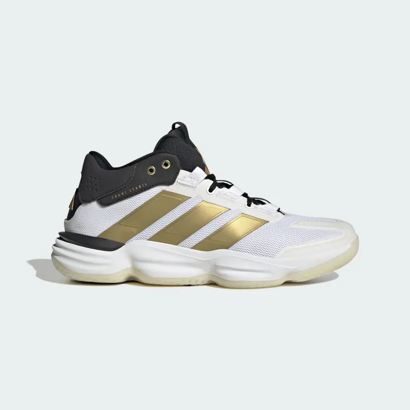 Adidas Court Stabil Indoor Cloud White / Gold Metallic / Core Black | KK1949