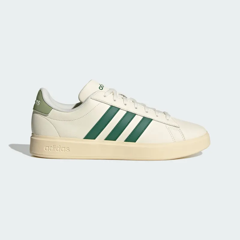 Adidas Grand Court Cloudfoam Comfort Off White / Collegiate Green / Tent Green “Off White/Collegiate Green/Green” | JS1736
