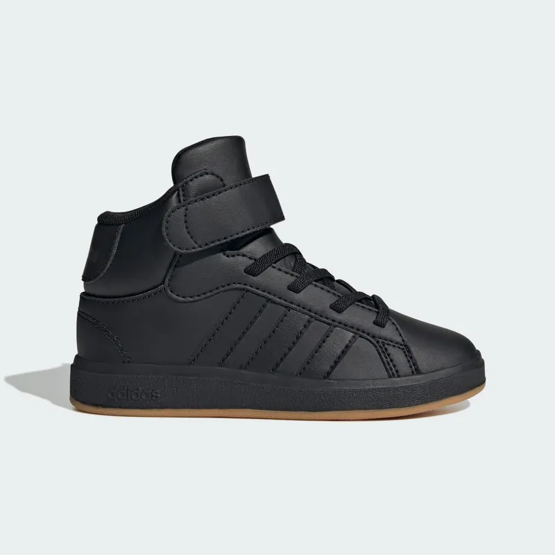 Adidas Grand Court Mid Kids Core Black / Core Black / Grey Six | JR0804