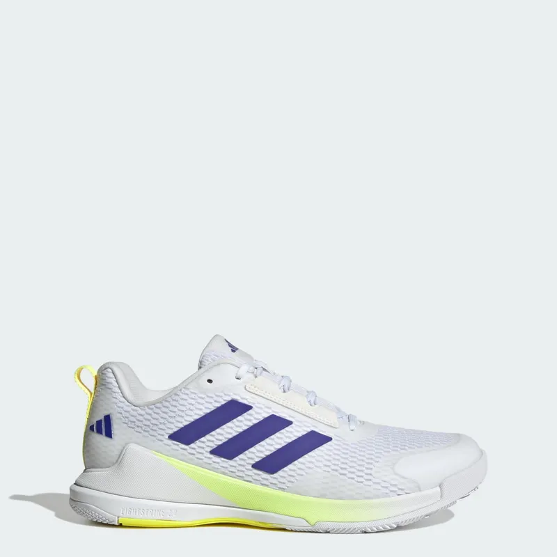 Adidas Novaflight 2 Indoor Cloud White / Pure Purple / Hi-Res Yellow “Cloud White/Pure Purple/Yellow” | KJ9635