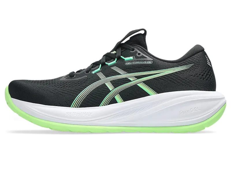 ASICS GEL-CUMULUS 28 “Black / Illuminate Green” | 1011C143-001