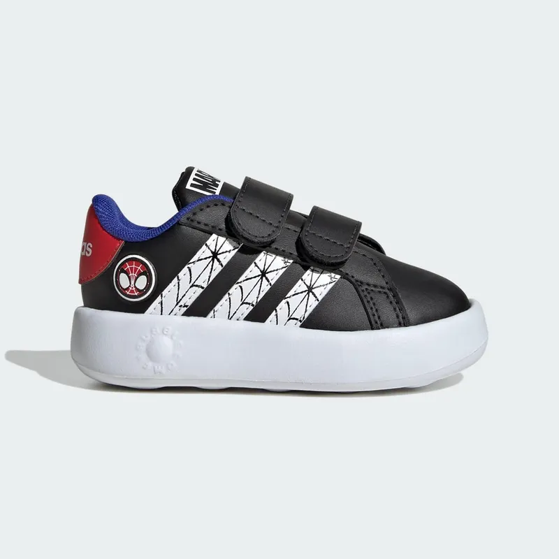 adidas Grand Court Marvel Spider-Man “Core Black / Cloud White / Semi Lucid Blue” | JS0743