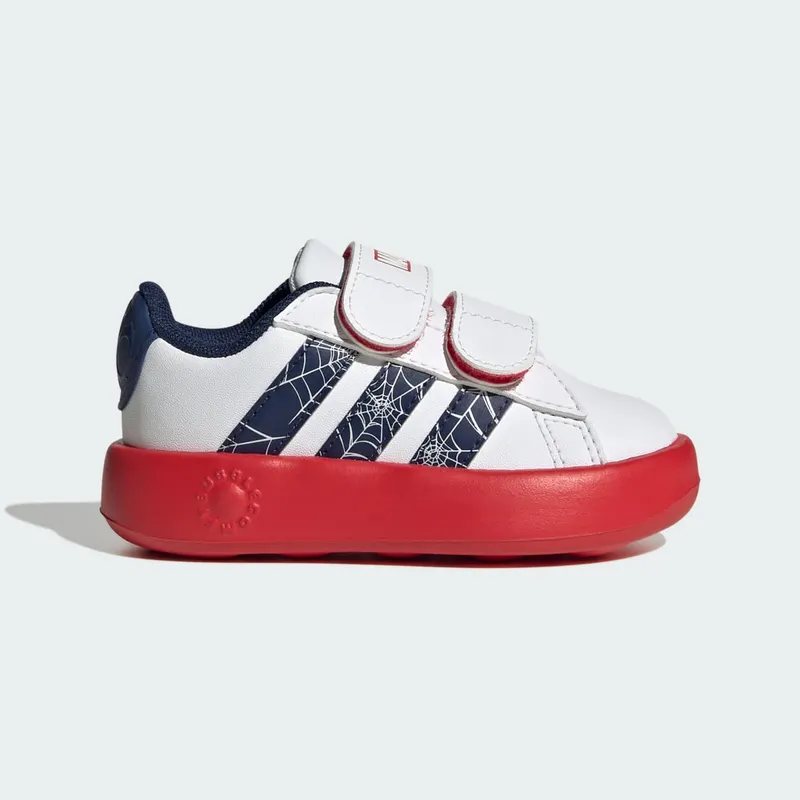 Adidas ADIDAS MARVEL SPIDER-MAN GRAND COURT SCHOENEN PEUTERS Cloud White / Dark Blue / Pure Ruby | KI9192