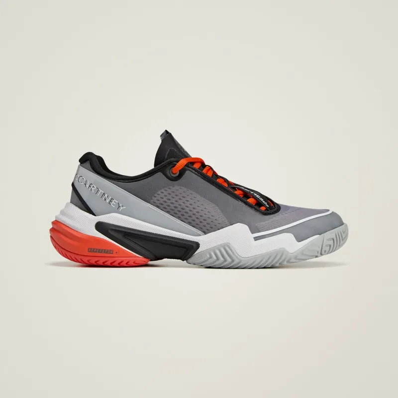 adidas Barricade by Stella McCartney White Charcoal Collegiate Orange “Cloud White / Charcoal / Collegiate Orange” | JR3285