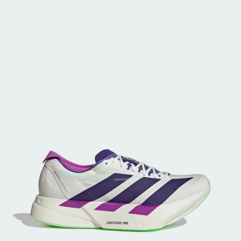Adidas Adizero Adios Pro 4 “White Purple Lime Burst” | JR1656