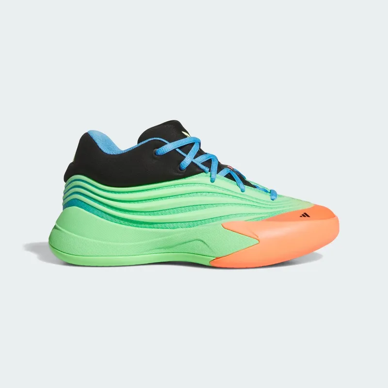 Adidas Dame X J GS “Dame’s Light” “Lime Burst / Signal Coral / Blue Burst” | JP8635