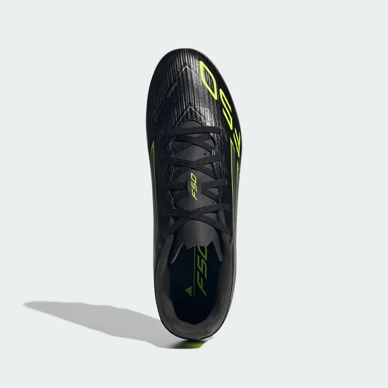 adidas F50 Club FG/MG Core Black Iron Metallic Lucid Lemon | JI0047
