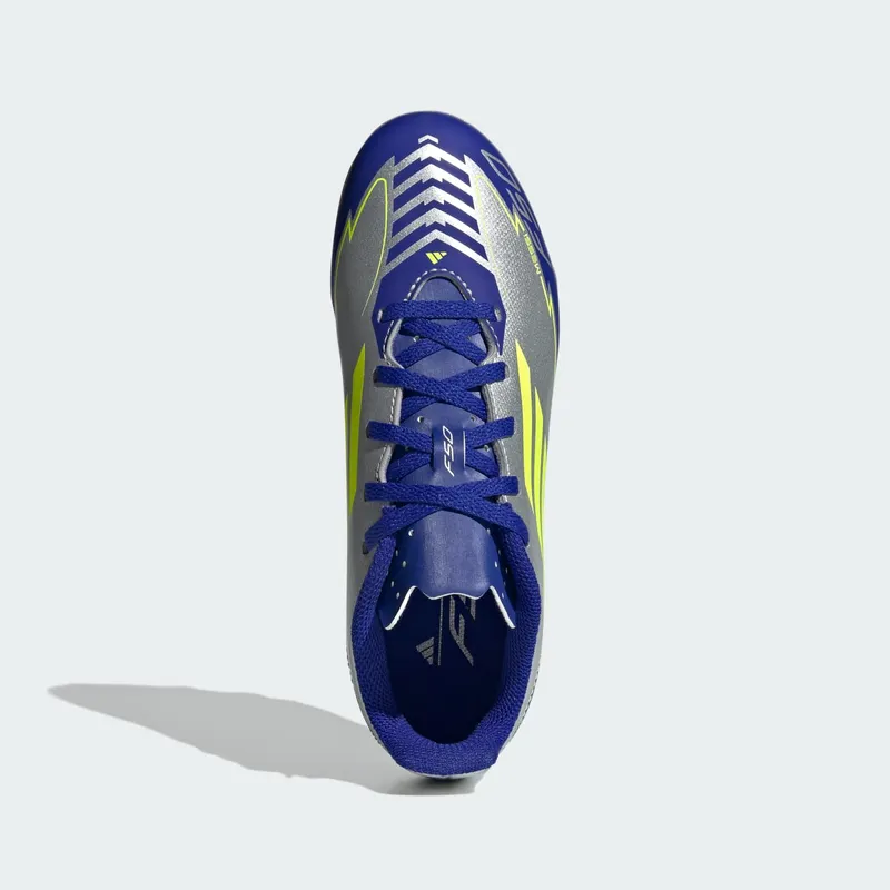 adidas F50 Club FG/MG Messi Player Pack 1 “Silver Metallic / Solar Yellow / Lucid Blue” | IH0926