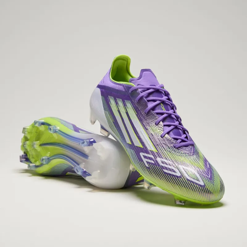 Adidas F50 Elite FG “Radiant Blaze Pack” “Purple Rush / Cloud White / Lucid Lemon” | JH7615