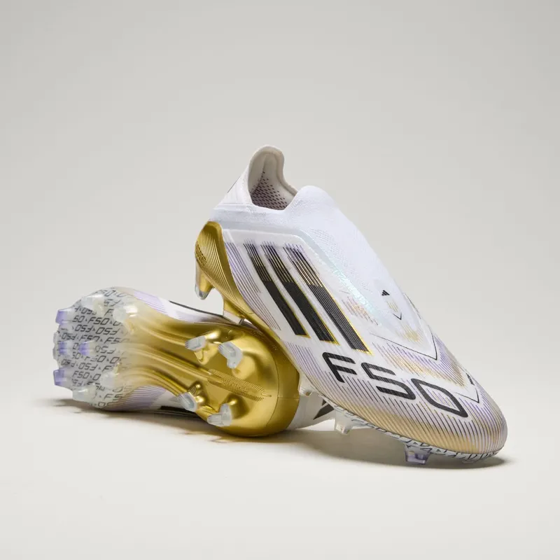 adidas F50 Elite Laceless FG Road to Glory Pack “Footwear White / Core Black / Gold Metallic” | JH7625