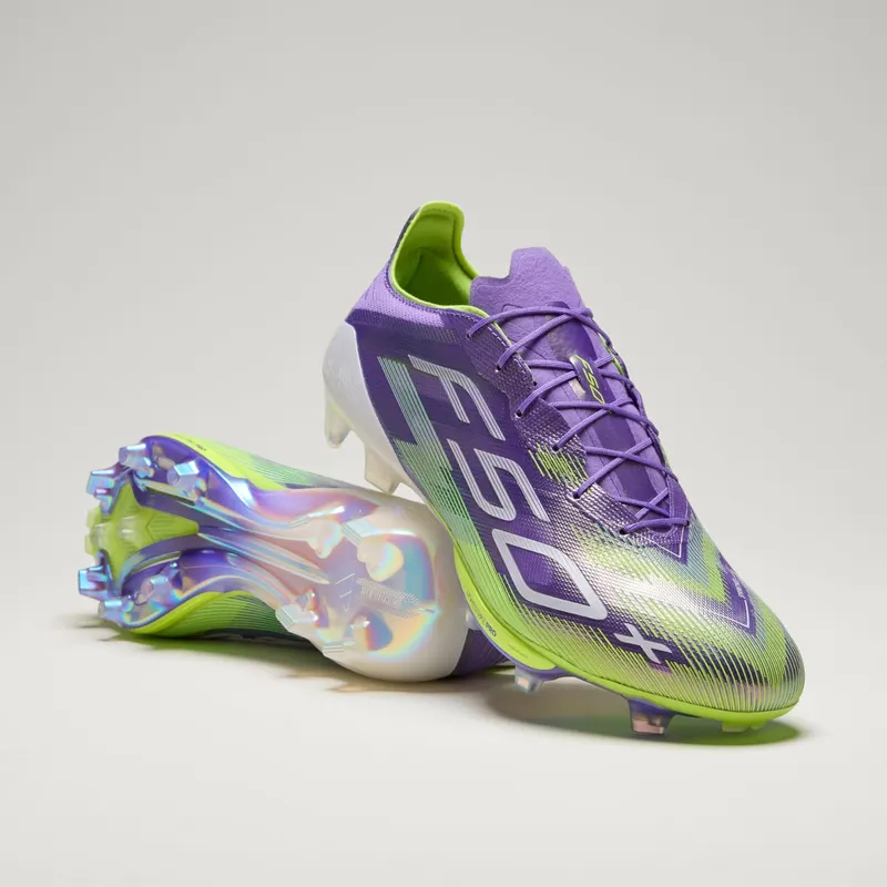 adidas F50+ FG Radiant Blaze Pack “Purple Rush / Cloud White / Lucid Lemon” | JS3211