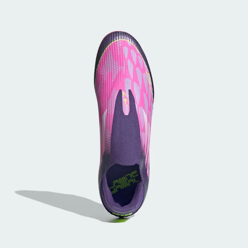 adidas F50 League Laceless FG/MG Lamine Yamal “Purple / Footwear White / Lucid Lemon” | JQ9730