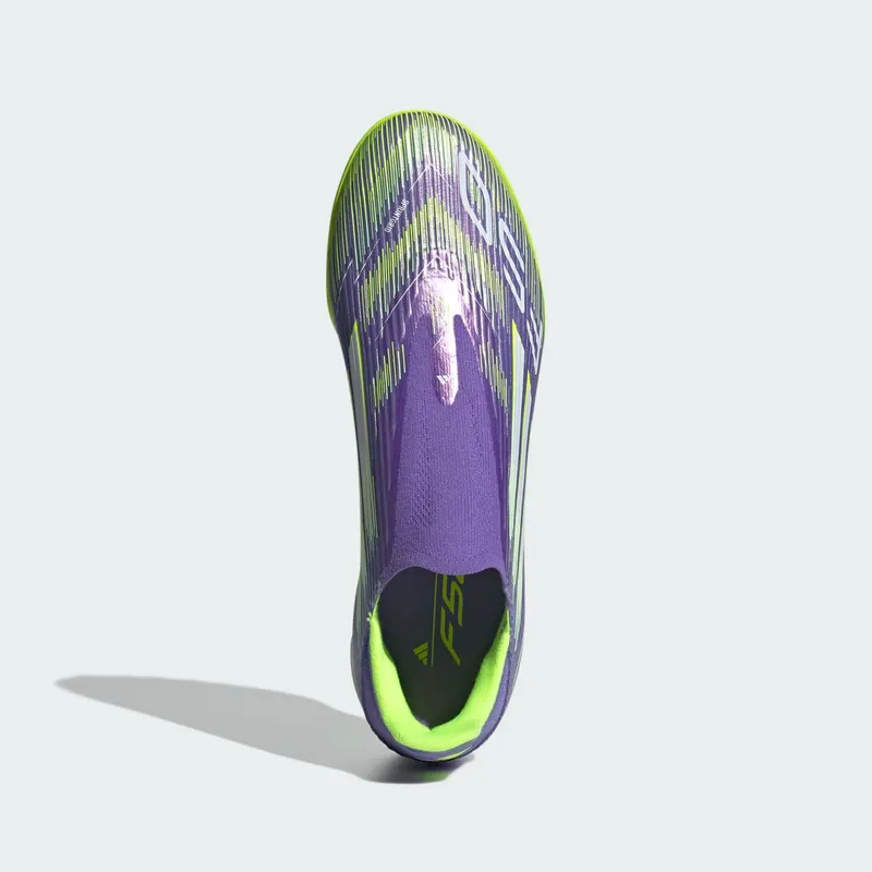 adidas F50 League Laceless TF Purple Rush Cloud White Lucid Lemon | JH7727